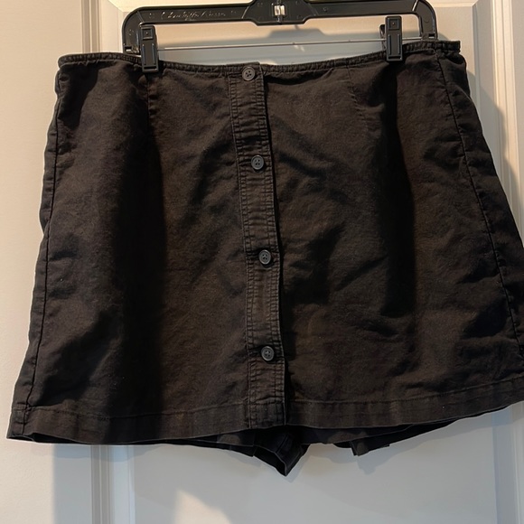 Black Linen-Cotton Mini Skort Gap - 16 - Picture 5 of 12